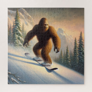 Bigfoot Snowboarding Jigsaw Puzzle