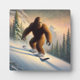 Bigfoot Snowboarding Plaque
