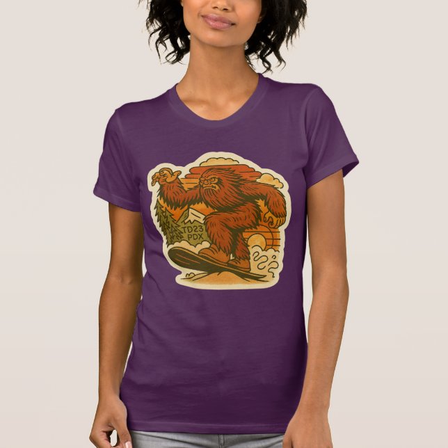 Bigfoot Snowboarding T-Shirt (Front)