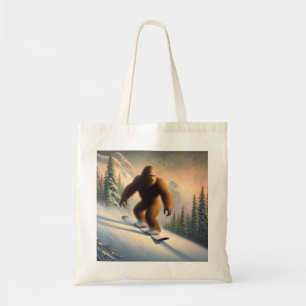 Bigfoot Snowboarding Tote Bag