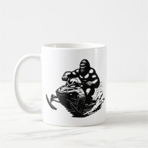 Bigfoot Snowmobile Coffee Mug