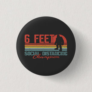 Bigfoot Social Distancing Champion 6 Feet 3 Cm Round Badge