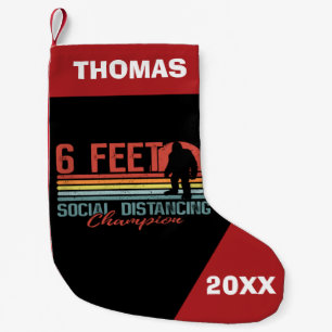 Bigfoot Social Distancing Champion 6 Feet Small Christmas Stocking
