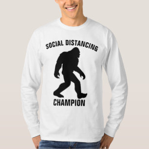 BIGFOOT SOCIAL DISTANCING CHAMPION Funny T-shirts