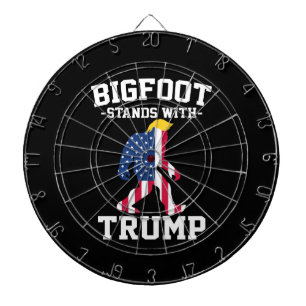 Bigfoot Stands With Trump 2024 Elections Dartboard