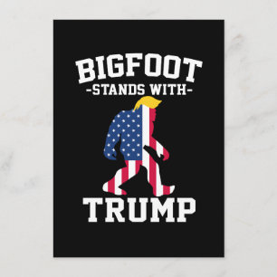 Bigfoot Stands With Trump 2024 Elections Enclosure Card