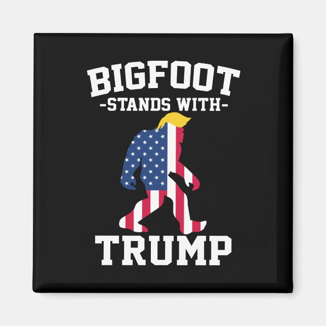 Bigfoot Stands With Trump 2024 Elections Magnet (Front)