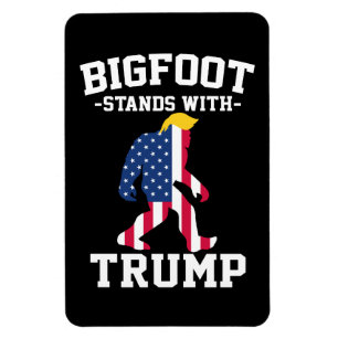 Bigfoot Stands With Trump 2024 Elections Magnet