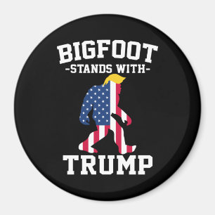 Bigfoot Stands With Trump 2024 Elections Magnet
