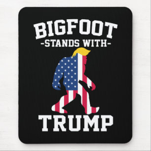 Bigfoot Stands With Trump 2024 Elections Mouse Mat