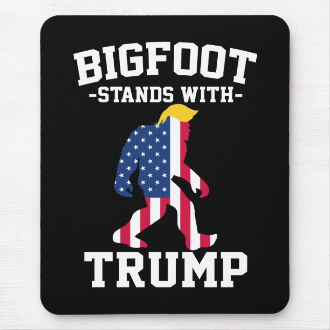 Bigfoot Stands With Trump 2024 Elections Mouse Mat (Front)