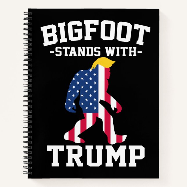 Bigfoot Stands With Trump 2024 Elections Notebook (Front)