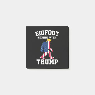Bigfoot Stands With Trump 2024 Elections Post-it Notes