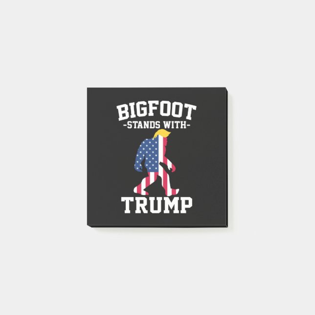 Bigfoot Stands With Trump 2024 Elections Post-it Notes (Front)