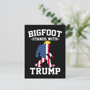 Bigfoot Stands With Trump 2024 Elections Postcard