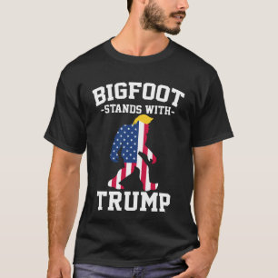 Bigfoot Stands With Trump 2024 Elections T-Shirt