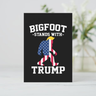 Bigfoot Stands With Trump 2024 Elections Thank You Card