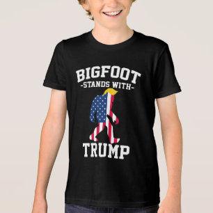 Bigfoot Stands With Trump 2024 Elections Tri-Blend Shirt