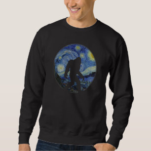 Bigfoot Starry Night Silhouette Shirt Van Gogh Fin