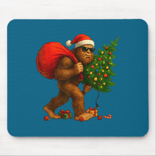 Bigfoot Stealing Christmas Tree Lights Xmas Boys M Mouse Mat