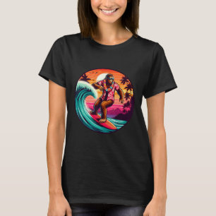 Bigfoot Surfboard Beach Summer Surfing Sasquatch H T-Shirt