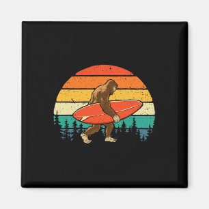 Bigfoot Surfer - Retro Surfingboard Surfing Beach Magnet