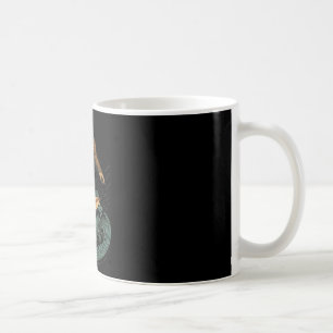 Bigfoot Surfing Retro Beach Cryptid Art For Summer Coffee Mug