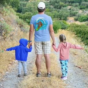 Bigfoot Surfing Riding The Waves Fun Sasquatch  T-Shirt