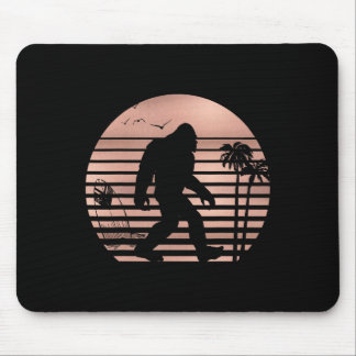Bigfoot Surfing Shirt Funny Summer Apparel Tee Ros Mouse Mat