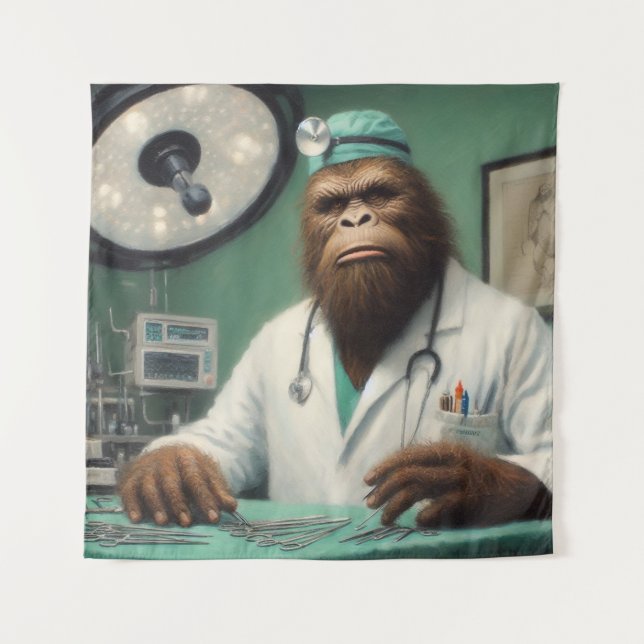 Bigfoot Surgeon Tapestry (Front)