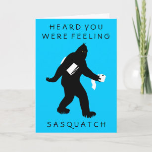 Bigfoot Surprised (Get Well) Card