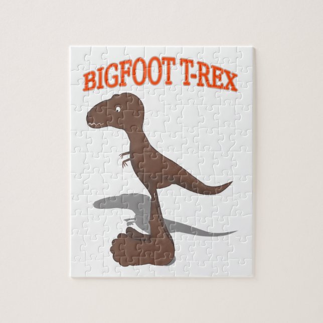 Bigfoot T-Rex Drawing Jigsaw Puzzle (Vertical)