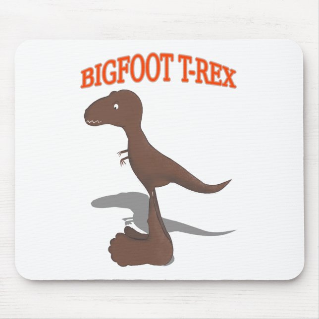 Bigfoot T-Rex Drawing Mouse Mat (Front)
