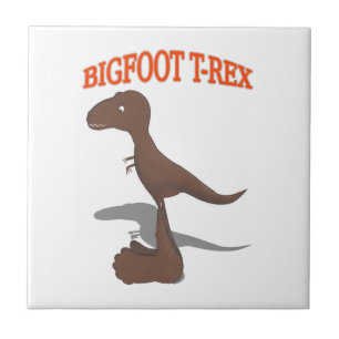 Bigfoot T-Rex Drawing Tile
