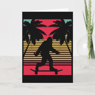 Bigfoot T Shirt Skateboards Vintage Funny Christma Card
