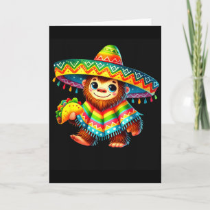 Bigfoot Taco Cinco De Mayo Sasquatch Mexican Kids  Card