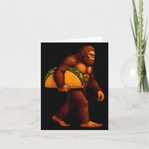 Bigfoot Taco Sasquatch Walking Taco Funny Shirt Me Card