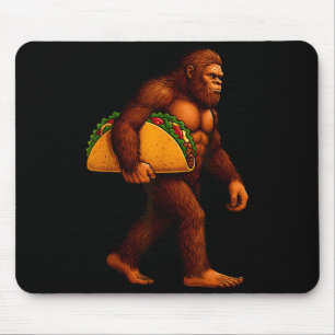 Bigfoot Taco Sasquatch Walking Taco Funny Shirt Me Mouse Mat