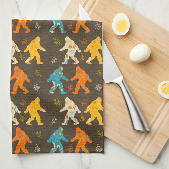 Bigfoot Tea Towel (Quarter Fold)