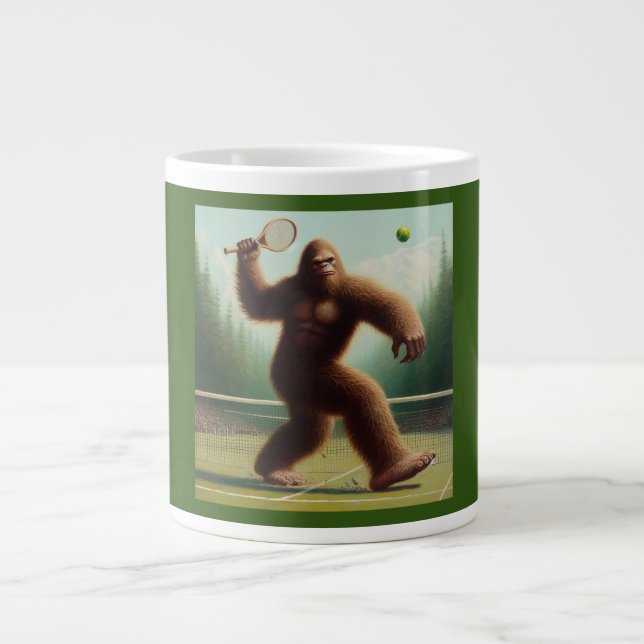 Bigfoot Tennis Large Coffee Mug (Front)