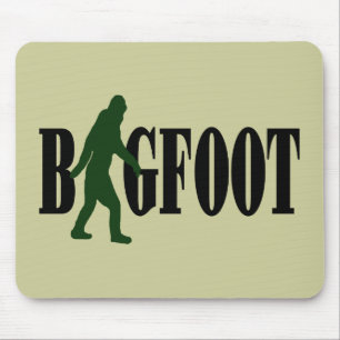 Bigfoot text & green squatch graphic mouse mat
