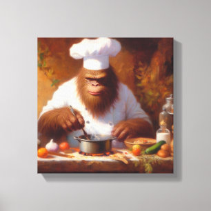 Bigfoot the Chef Canvas Print