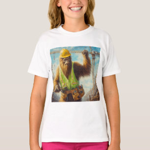 Bigfoot the Construction Worker T-Shirt