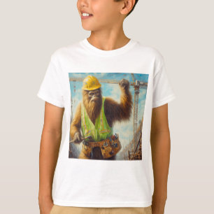 Bigfoot the Construction Worker T-Shirt
