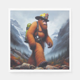 Bigfoot the Hot Shot Fireman Napkin