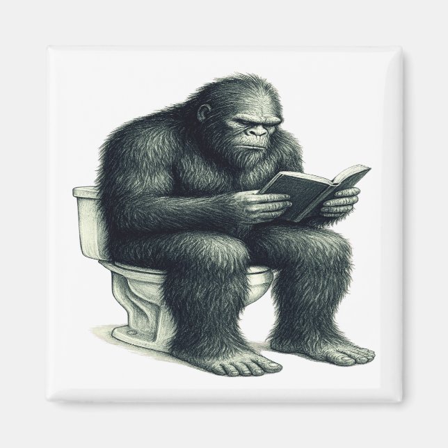 Bigfoot Toilet  Magnet (Front)