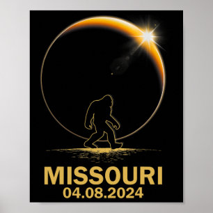 Bigfoot Total Solar Eclipse 4.08.2024 Missouri Poster