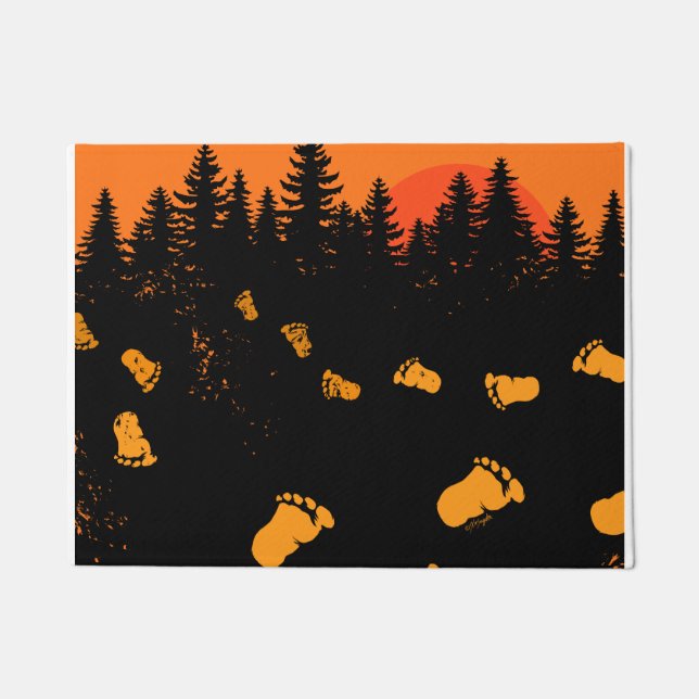 Bigfoot Tracks At Sunset Doormat (Front)