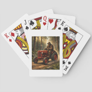 Bigfoot Tractor Design for Farmer Dad Farming Farm Playing Cards