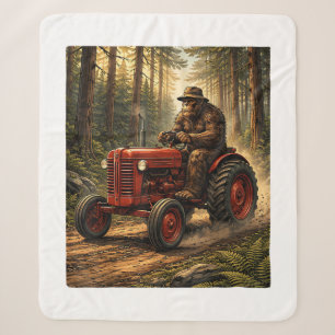 Bigfoot Tractor Design for Farmer Dad Farming Farm Sherpa Blanket